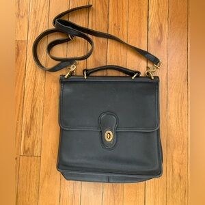 Coach Vintage Black Leather Shoulder Bag